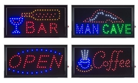 Lavish Home LED Neon Electric Display Signs with Animation 