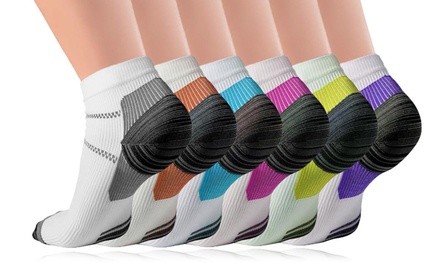 Unisex Plantar Fasciitis Compression Socks (3- or 6-Pack)