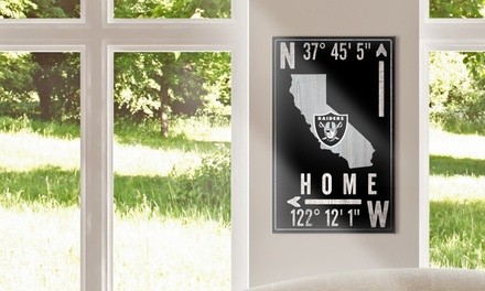 Fan Creations NFL Team Coordinates Sign. Multiple Options Available