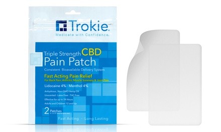 Trokie CBD Pain Relief Patch w/ Lidocaine and Menthol (1-, 2- or 3-Pack)