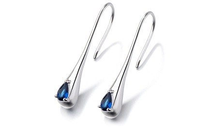 Sterling Silver Gemstone Water Drop Earrings by DreamGem