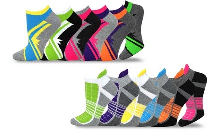 Teehee Women's Cushioned Athletic Low-Cut Socks (6-Pack)