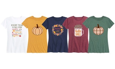 Instant Message: Women's Farmhouse Fall Tee. Plus Sizes Available.