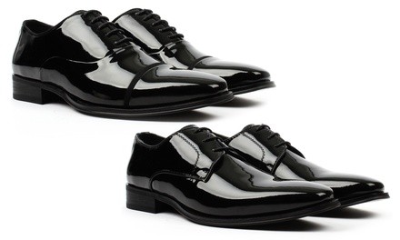 Vincent Cavallo Men's Classic Patent Tuxedo Dress Shoes