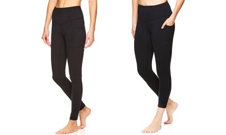 Gaiam Women's Om High Waist Relax Leggings or Capris with Side Pocket