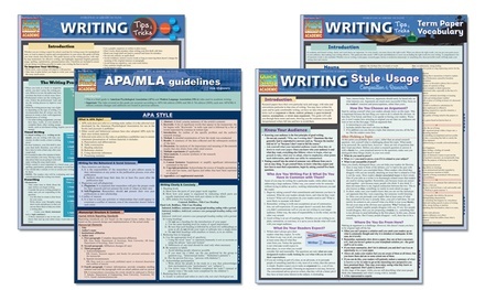 English Language and Writing Laminated Study Guides