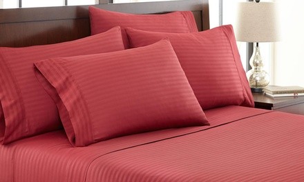 Hotel Home Collection Embossed Dobby or Solid Sheet Set (6-Piece)
