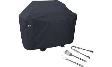 Classic Accessories BBQ Grill Cover and Tool Set (4-Piece)