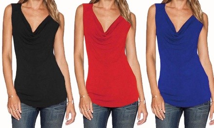 Leo Rosi Women's Karine Sleeveless Top. Plus Sizes Available.