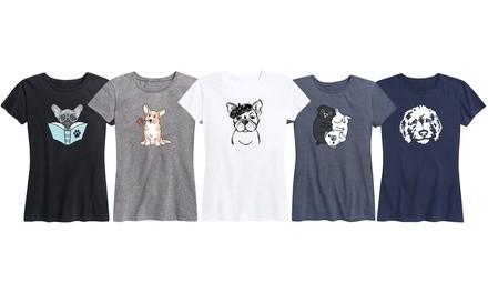 Instant Message: For the Love of Dogs Women's Tee. Plus Sizes Available.