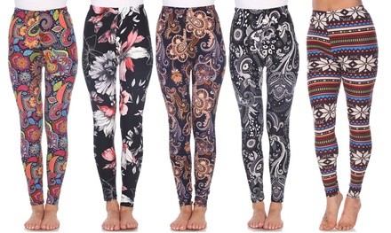 Women's Printed Leggings (3-Pack). Plus Sizes Available.