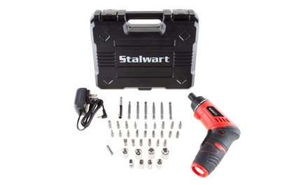 Stalwart 3.6V Lithium-Ion Dual-Position Cordless Screwdriver Set (40-Piece)