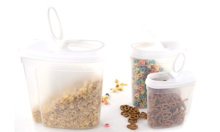 Plastic Cereal Storage Dispenser Set (3-Piece)