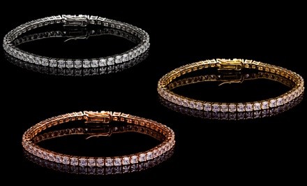 Lesa Michele Asscher Cut Tennis Bracelet Made with Swarovski Elements (Multiple Options)