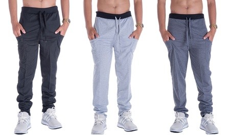 LeeHanTon Men's Joggers with Large Side Pockets