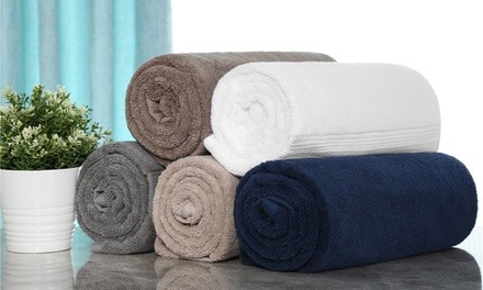 100% Turkish Cotton Zero Twist Oversized Bath Towels Set (4- or 6-Pack)