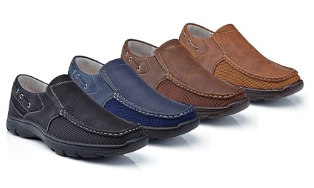 Solo Men's Slip-On Casual Perforated Comfort Loafers