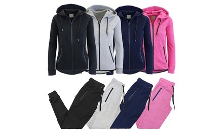 Women's Slim-Fit Tech Fleece Hoodie & Jogger Set (2-Piece)