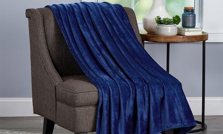 LHC Oversized Microfiber Velvet Throw Blanket