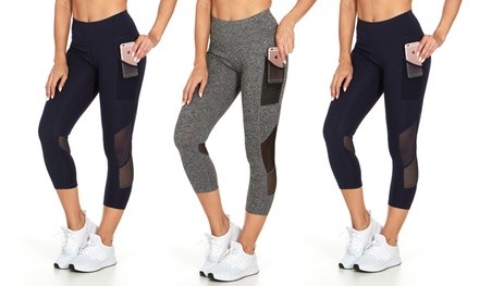 TRAQ65 Phone Pocket Women's Active Capri Legging with Plus Sizes Available