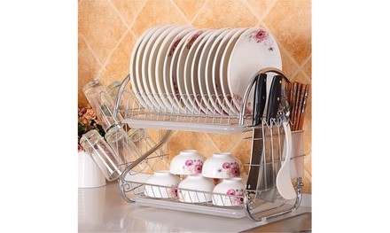 Home Basics Dish Drainer Drying Rack