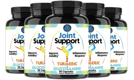 Angry Supplements Joint Support with Turmeric & Glucosamine (90-Count; 4-, 5-, or 6-Pack) 