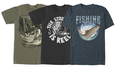 Men's Fishing T-Shirts. Extended Sizes Available.