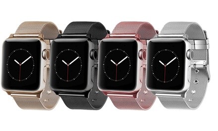 Stainless Steel Classic-Buckle Replacement Band for Apple Watch