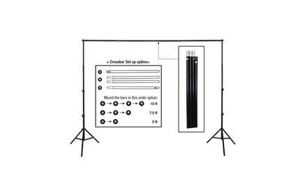 10Ft Heavy Duty Adjustable Photography Background Support Stand Kit With Case