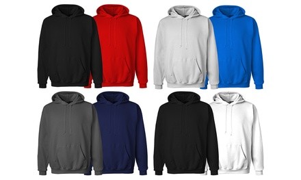 SEL Men's Fleece Pullover Hoodie (2-Pack; S-3XL)