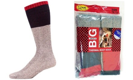 Big Jacks Men's Thermal Boot Socks (6 or 12 Pairs)