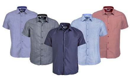 Monza Printed Short-Sleeve Casual Shirt (S-2XL)
