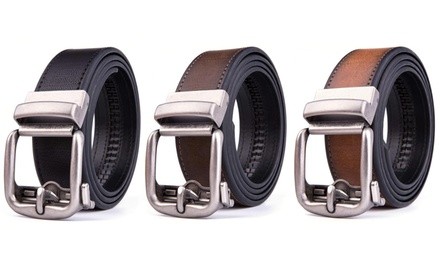 Braveman Men's Leather Ratchet Casual Belt