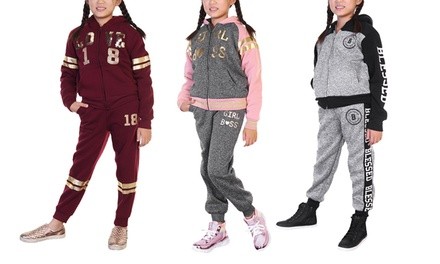 Kids' Fleece Hoodie and Joggers Set (Also Available in Sherpa-Lined)