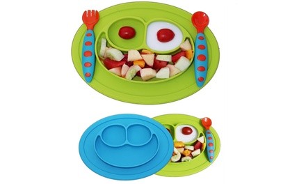 Silicone Suction Place-Mat Plates for Toddlers (2-Pack)