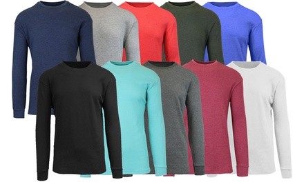 3-Pack Galaxy By Harvic Men's Waffle-Knit Thermal Shirts (S-2XL)