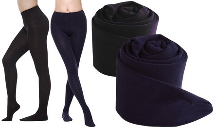 Women's Warm and Cozy Basic Winter Tights (2-Pack)