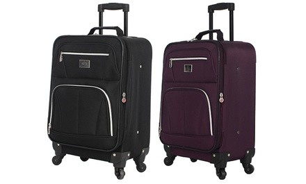 Verdi Expandable Spinner Softsided Carry-On Luggage with USB Port