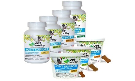 Vet Worthy Joint Support Supplement for Dogs (30-, 60-, 180-, or 300-Count)