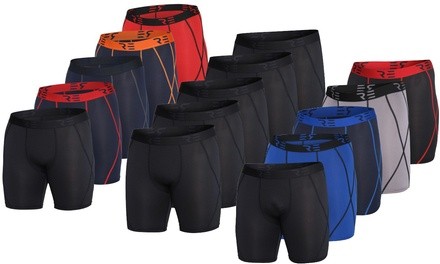 5-Pack Men's Compression Quick-Dry Performance Athletic Shorts (S-2XL)