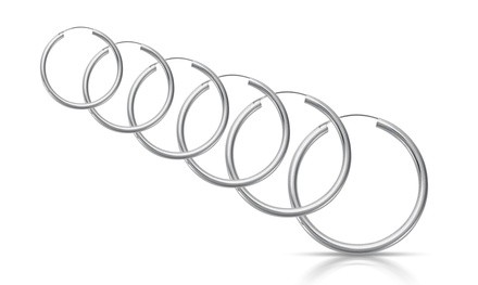 Sterling Silver Endless Hoop Earrings by Paolo Fortelini