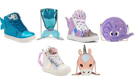 Olivia Miller Kids' Animal Sneakers with Matching Handbag