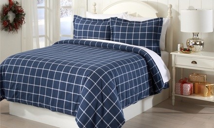 Belle Collection Printed Flannel Duvet Set (2- or 3-Piece)