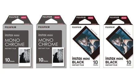 Fujifilm Instax Mini Instant Film Monochrome & Black Frame Set (4-Pk)