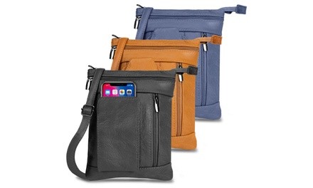 Medium Size On-the-Go Soft Leather Crossbody Bag - 6 Colors