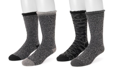 Muk Luks Men's Thermal Heat Retaining Socks (2-Pack)