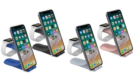 2-in-1 Charging Stand for Apple Watch and Smartphone