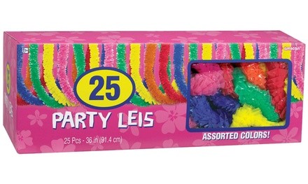 Summer Luau Box of Party Leis in Assorted Colors (3-Pack)