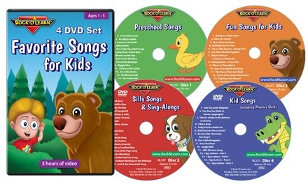 Rock 'N Learn Favorite Songs for Kids DVD Set (4-Pieces)