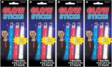 Patriotic Printed Glow Sticks (4-Pack)